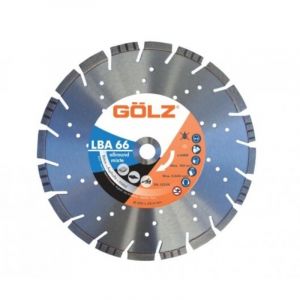 G&Ouml;LZ - Disque diamant LBA66, coupe &agrave; sec ou &agrave; eau - pour d&eacute;coupeuse ou scie de sol - &oslash; 350 mm / al&eacute;sage 25.40 mm
