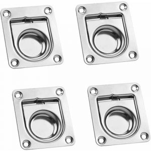 Poignée de Trappe de Bateau, Trappes Affleurantes pour Bateaux, Poignée Marine en Acier Inoxydable,4Pcs