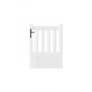 Gefradis - Portillon pvc blanc etretat L100 x H125 cm - Poignée à gauche