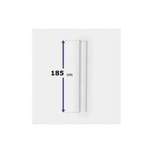 Gefradis - Poteau de clôture pvc avec renfort acier h 185 x l 4 cm blanc renforcé en acier