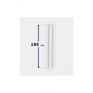 Gefradis - Poteau de cloture pvc H185 x L4 cm blanc renforcé en acier