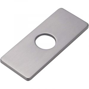 Couvercle de trou Plaque de pont Rosace de robinet d'&eacute;vier de cuisine monotrou, Plaque de pont carr&eacute;e Rosace en acier inoxydable pour couvrir les