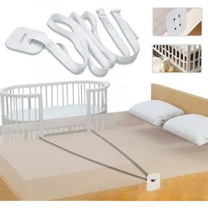 Sangle Cododo,6 M Sangle Cododo B&eacute;b&eacute; Confort,Fixation de lit Cododo Bebe,lit cododo Bebe,Utiliser pour cododo Bebe,lit Bebe evolutif,Sangle Blanche
