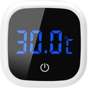 Thermom&egrave;tre num&eacute;rique pour aquarium, thermom&egrave;tre LED pour poissons, thermom&egrave;tre adh&eacute;sif pour reptiles avec &eacute;cran tactile, grands chiffres, fonctionne