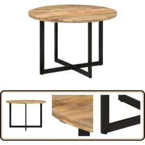 Vidaxl - Table à dîner 110x75 cm Bois de manguier massif - Table à Manger - Table Ronde - Table En Bois - Meubles De Salle à Manger - Mobilier Moderne