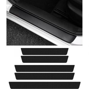5PCS Seuil de Porte Voiture,Protection pour Pare-Chocs Auto,Protection Seuil Voiture,Protection Seuil de Porte Voiture,Protection Seuil de