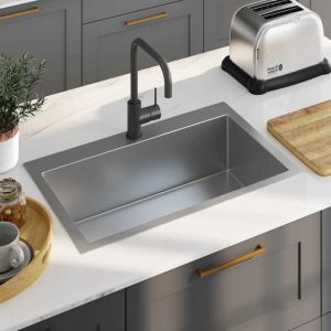 Maison Chic - vier de cuisine Evier 1 bac - Évier à poser fait main Acier inoxydable