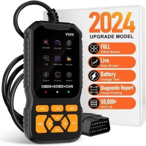 Scanner OBD2, outil de diagnostic professionnel, lecteur de codes moteur et r&eacute;initialisation de l'outil de diagnostic OBDII/EOBD pour v&eacute;hicules