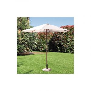 Parasol rond en bois de 2,50 m de couleur écru blanc - i Giardini Del Re