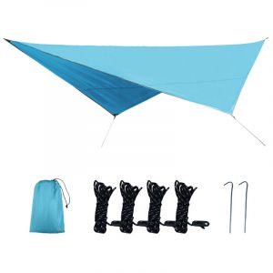 Abri de camping pour activités extérieures, 10,5 x 8,2 pi, Tente anti-mouches, Bâche anti-pluie, Pare-soleil uv, Avec piquets, corde et sac de