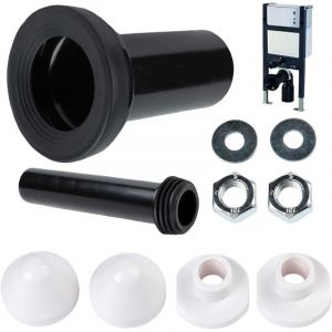 Kit de raccordement pour r&eacute;servoir de WC suspendu, tuyau PVC diam&egrave;tre 90/110, longueur 180 mm, compatible avec Geberit Duofix 405.116.00.1, tuyau