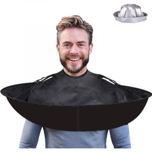 Coupe de Cheveux Coiffure Cape - Attache Auto-adh&eacute;sive Coupe de Cheveux Cape, Barbe Rasage Tablier Parapluie Cape &Eacute;tanche Accessoire de Coiffure
