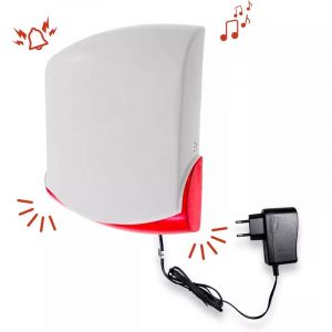 Sir&egrave;ne suppl&eacute;mentaire puissante 120 dB sans-fil haute-r&eacute;sistance IP55 avec flashs (gamme KP)