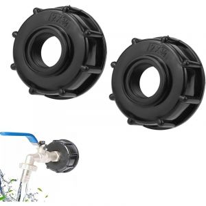 Paryou - 2 Pièces Adaptateur ibc Bouchon S60x6 - Connecteur de Réservoir ibc 3/4 Pouce - Adaptateur de Cuve pour Vanne de Tonne ibc 1000 litres