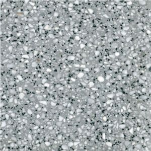 Véritable Carreau Terrazzo fond gris inclusions blanc PIRA 60x30 cm boîte de 0.72m2 Satiné - Gioia Materia