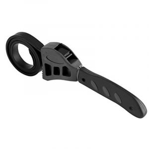 Cl&eacute; &agrave; Sangle 500 mm Cl&eacute; &agrave; Molette R&eacute;glable Clef &agrave; Sangle Universel Filtre &agrave; Huile Serre-&eacute;crou Outil pour Ouvre Objets de Garage de Cuisine &agrave; Domicile