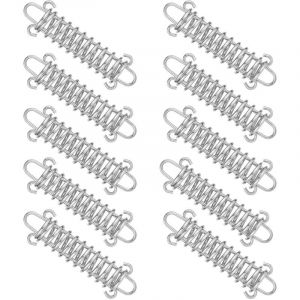 10 Pi&egrave;ces Ressort de Tension Tendeur de Ressort en Acier Inoxydable Boucle de Corde de Ressort de Tente pour Tente Tendeur de Corde de Tente D'auvent