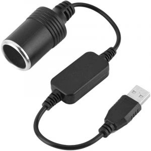 ZVD-Convertisseur d'adaptateur d'allume-Cigare, Port USB vers c&acirc;ble Adaptateur de convertisseur de Prise Allume-Cigare 12V