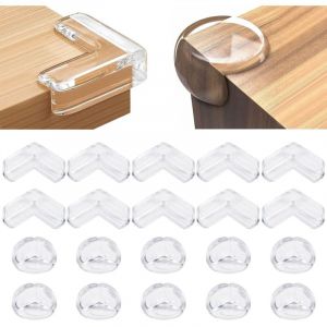 Protection Coin de Table B&eacute;b&eacute;, 20 PCS Transparent Protege Coin de Table Protection Bebe Protection Angle Meuble Bebe Protection Angle de Table