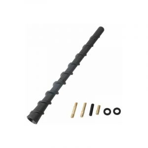 Rosemary - Antenne Toit Voiture Antenne Radio Universelle Remplacement Mât Fouet d'Antenne de Réception 18 cm avec M4, M5, M6 Adaptateur pour Camion