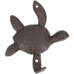 Signes Grimalt - Cintre d&eacute;coratif en forme de tortue en fonte pour jardin et mur, ornement rustique, porte-manteau unique, id&eacute;al pour l'ext&eacute;rieur