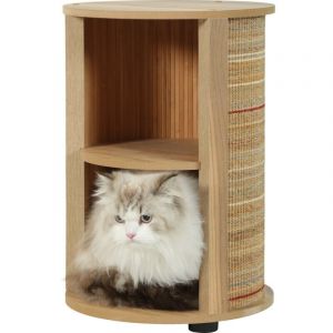 Meuble Bout de canap&eacute; Bor&eacute;al 3 en 1 beige pour chat - zolux
