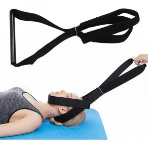 Dispositif De Traction Cervicale Pour Civi&egrave;re De Cou, Sangle d'&eacute;tirement du cou D&eacute;compression chiropratique Poign&eacute;e confortable Traction cervicale