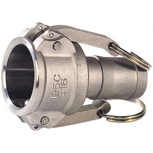 Raccord rapide &agrave; cames inox coupleur cannel&eacute; C - 1''1/2 (40/49)