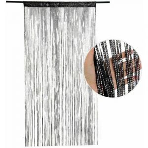 Rideau De Porte en Corde, 200&times;100 Cm Rideau De Porte Anti Mouche, Panneau De Rideau &Agrave; Cordes, D&eacute;corations De Fen&ecirc;tre Diviseur De Pi&egrave;ce, Paillettes