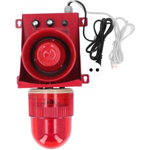 Sir&egrave;ne d'alarme industrielle 40W 130dB, d&eacute;cibel &eacute;lev&eacute;, forte luminosit&eacute;, &eacute;tanche IP65, klaxon stroboscopique LED, prise ue 220V