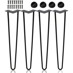 4x pieds en épingle à cheveux cadre de table pieds de table en métal pieds en épingle à cheveux chemins de table pieds en épingle à cheveux support