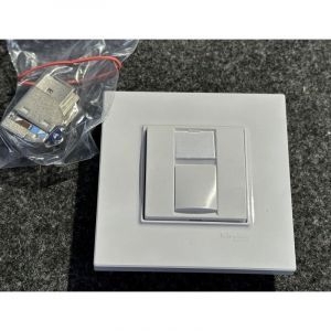 Schneider Electric - Prise reseau RJ45 cat 6A stp blanc polaire complet avec support et plaque S-one altira schneider