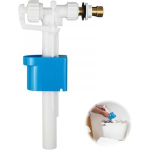 Vanne Flotteur Chasse D'eau WC pour Chasse D'eau G3/8" et G1/2", Mecanisme Robinet Chasse D'eau WC R&eacute;glable,Raccord D'alimentation Lat&eacute;ral,Quantit&eacute;