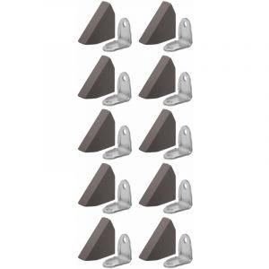 10x Equerre d'assemblage en métal avec cache en plastique Connecteur Angle Couvercle Meuble Caisson Etagère Capuchon Raccordement, marron