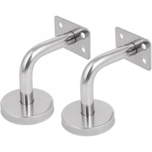 Support de main courante en acier inoxydable, support de montage mural, support de main courante d'escalier, adapt&eacute; aux escaliers, 2 pi&egrave;ces