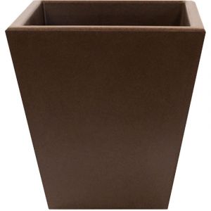 Wellhome - Pot de fleur carré Orion 50x50x50 cm en polyéthylène Bronze