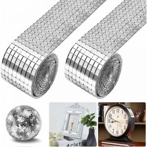 3 PCS Auto- Adh&eacute;sif Carreaux de Mosa&iuml;que Carr&eacute; Miroirs en Verre Carreaux de Mosa&iuml;que Miroir Mosa&iuml;que Autocollants Mosa&iuml;que pour Bricolage Artisanat