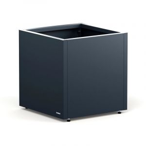 Herstera Garden Jardini&egrave;re en m&eacute;tal Cube Anthracite 50x50x50 cm