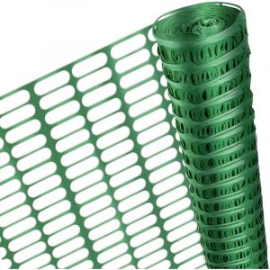 Swanew 1x50m Barrière de signalisation plastique clôture souple Grillage signalisation Clôture de jardin - Verte