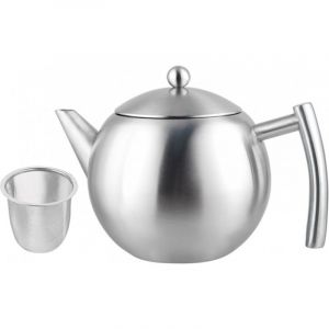 Th&eacute;i&egrave;re avec filtre - 500 ml - Double paroi - Pour th&eacute; en vrac / fleurs de th&eacute; - Thermos en acier inoxydable - Acier inoxydable - Th&eacute;i&egrave;re - Infuseur