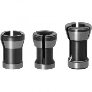 Lot de 3 manchons de conversion pour meuleuse d'angle 6/6,35/8 mm, porte-fraise en acier au carbone noir, compatible avec les machines &agrave; rogner et &agrave;