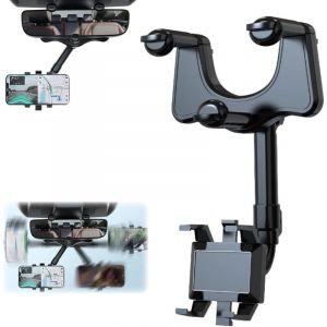 APEX Support pour t&eacute;l&eacute;phone Portable dans Le r&eacute;troviseur,Support r&eacute;troviseur t&eacute;l&eacute;phone pour voitureRotation 360&deg; Car Cell Phone Holder