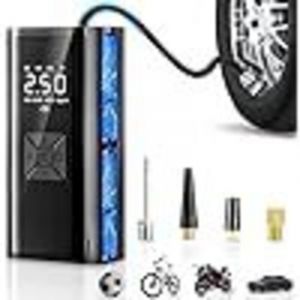 Gonfleur Pneus Voiture Sans Fil, Compresseur &agrave; Air Portatif, 150PSI 12V DC 10000mAh Mini Compresseur Portable avec Lumi&egrave;re LED, Compresseur de