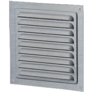 Winflex Ventilation - Grille aération carrée 150mm 60cm2 - Alu blanc + anti-insecte - Winflex