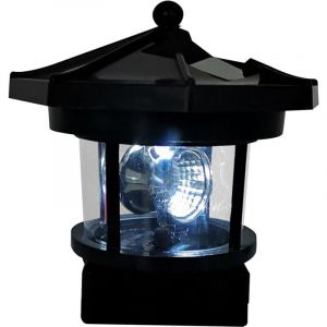 Lampe solaire de jardin, lampadaire LED d'extérieur, gyrophare électrique de 10 x 10 cm, étanche et résistant aux intempéries, design élégant pour