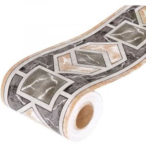 Frise Murale Adhesive,Frise Adhesive 3d Bordure Papier Peint Frise Autocollante Noire &eacute;tanche pour Cuisine,Salle de Bains,Plafond