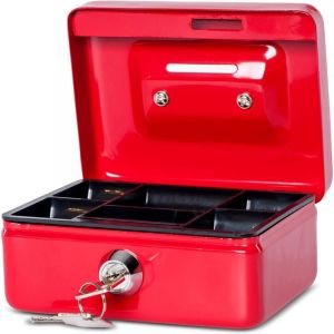 caisse &agrave; monnaie en acier Verrouillable et portable 12,5x9,5x6cm Avec fente d'introduction de la monnaie Convient comme tirelire, petit coffre-fort,