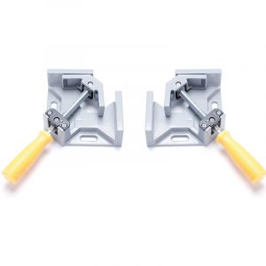 2 Pcs Serre Joint Angle 90 &deg;, Etau D'angle Alliage d'Aluminium Pince de Soudage d'angle avec m&acirc;choire pivotante r&eacute;glable, pour Outils Menuisier,