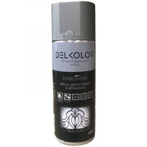 Delkolor Peinture Sp&eacute;ciale Ferronnerie en A&eacute;rosol - 400ml Couleur: GRIS