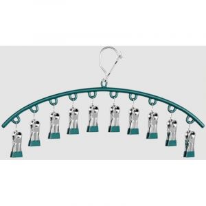 (2 pi&egrave;ces X 10 Clips chacun) Pivotant Coupe Vent accroche Chaussettes, S&eacute;choir &agrave; Chaussettes en Acier Inoxydable Crochet tournant, S&eacute;choir &agrave; sous